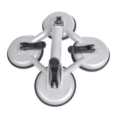 Vacuümheffer Aluminium bevestigingsplaat met 4 zuignappen