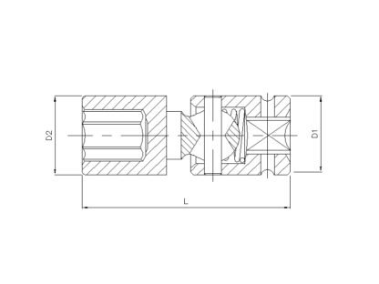 Cardandop Half inch 17mm 6-kant