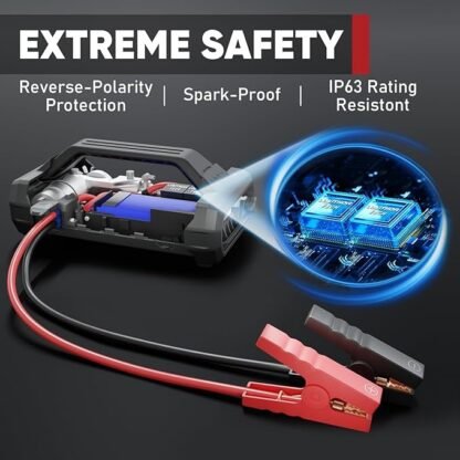 Lokithor Lithium Jumpstarter 2500A met Compressor 10bar