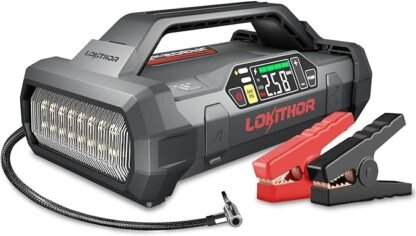 Lokithor Lithium Jumpstarter 2500A met Compressor 10bar