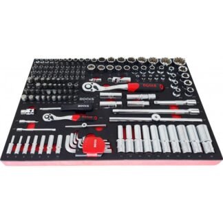 Rooks Ratel en doppenset 1/2 inch en 1/4 inch 155-delig