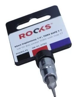 Rooks Bitdop 1/4 inch Torx T7 met gat