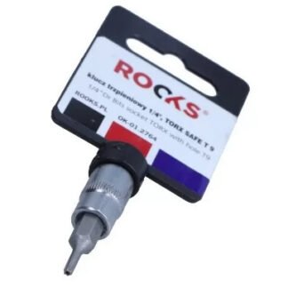 Rooks Bit Dop 1/4 inch Torx T9 met gat