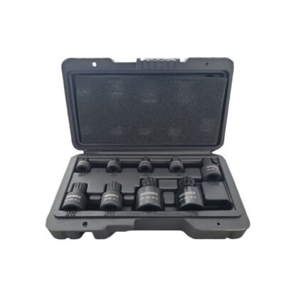 9-delige Impact Spline Bit Doppenset M4 tot M18 Laag Profiel